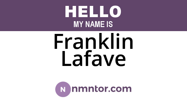 Franklin Lafave