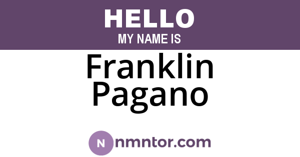Franklin Pagano