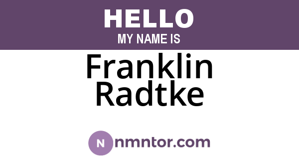 Franklin Radtke