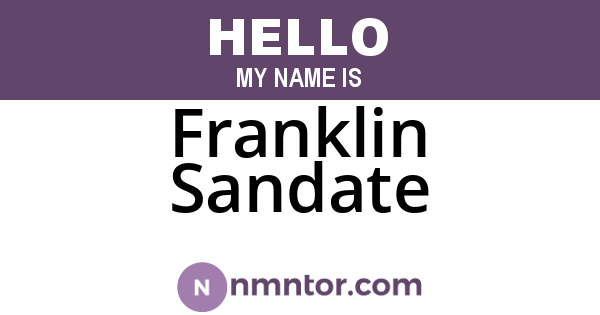 Franklin Sandate