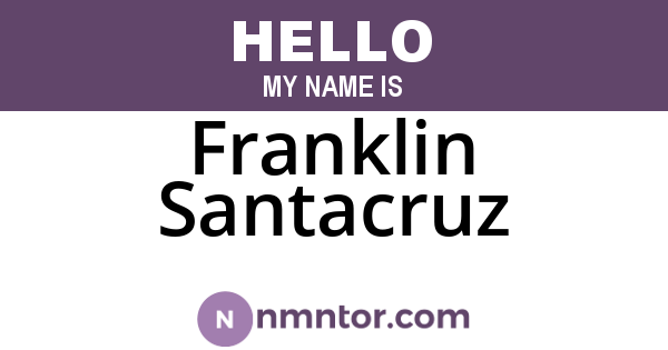 Franklin Santacruz
