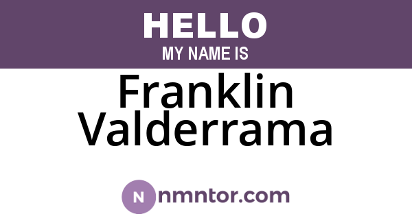 Franklin Valderrama