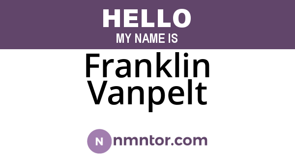 Franklin Vanpelt