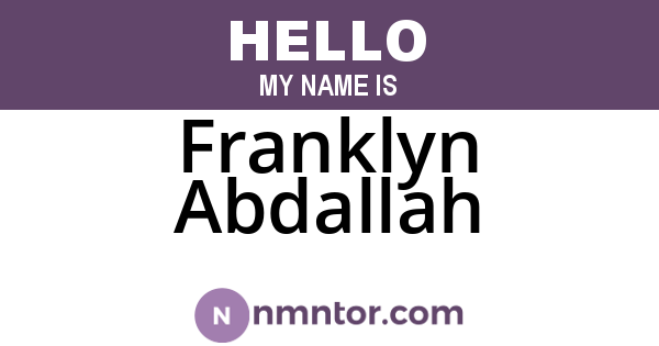 Franklyn Abdallah