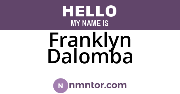 Franklyn Dalomba
