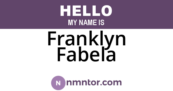 Franklyn Fabela