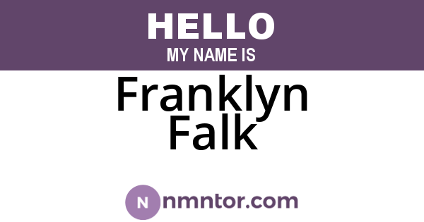 Franklyn Falk