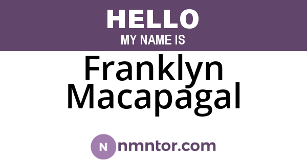 Franklyn Macapagal