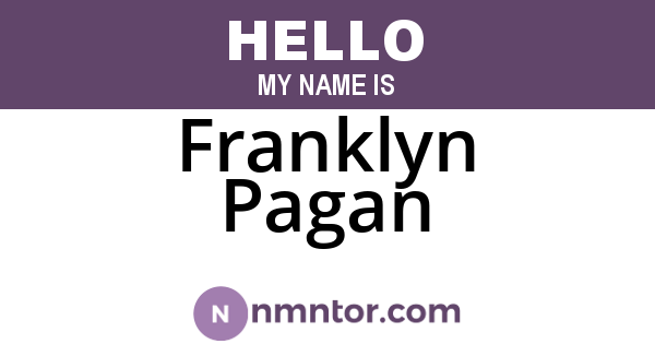 Franklyn Pagan