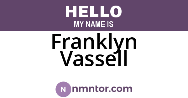 Franklyn Vassell