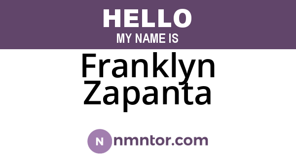 Franklyn Zapanta