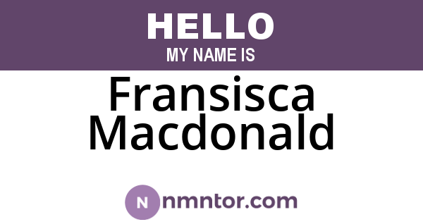 Fransisca Macdonald