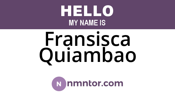 Fransisca Quiambao