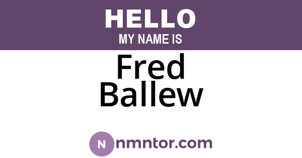 Fred Ballew
