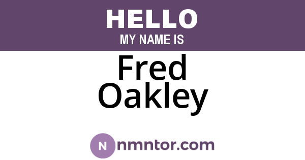 Fred Oakley