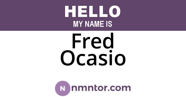 Fred Ocasio