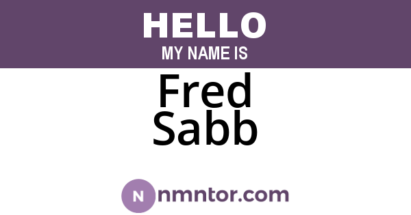 Fred Sabb