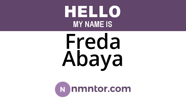 Freda Abaya