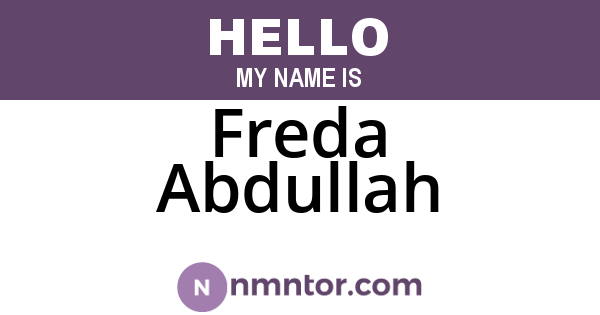 Freda Abdullah