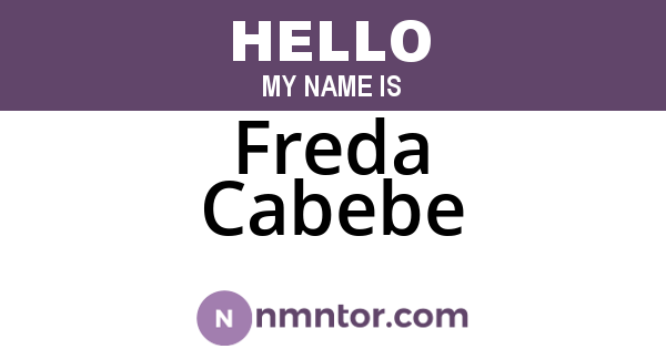 Freda Cabebe