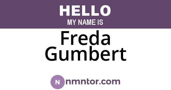 Freda Gumbert