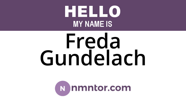 Freda Gundelach