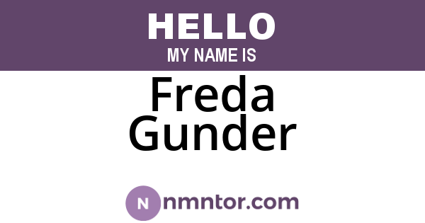 Freda Gunder