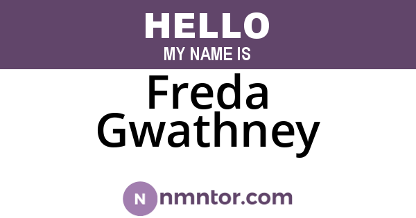Freda Gwathney