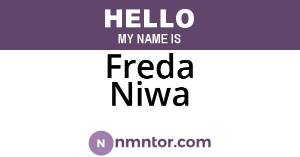 Freda Niwa