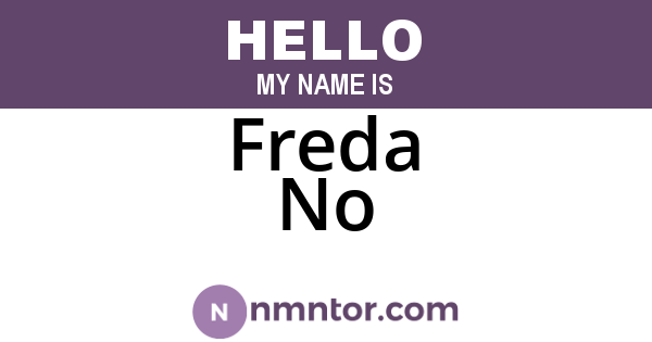 Freda No