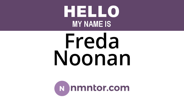 Freda Noonan