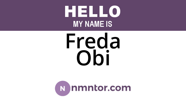 Freda Obi