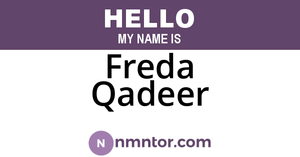 Freda Qadeer