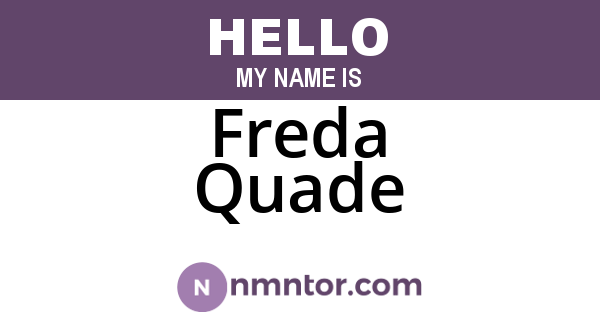 Freda Quade