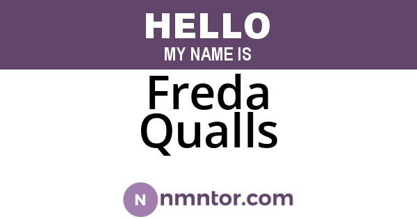 Freda Qualls