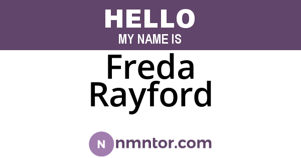 Freda Rayford