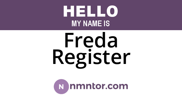 Freda Register
