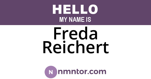 Freda Reichert