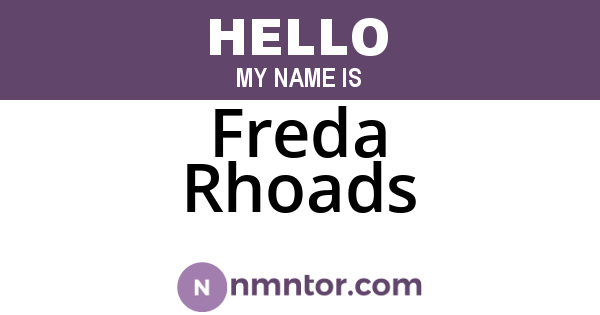 Freda Rhoads