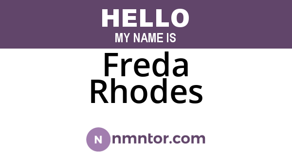 Freda Rhodes