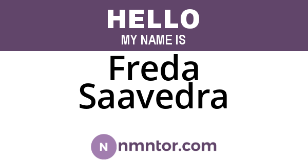 Freda Saavedra