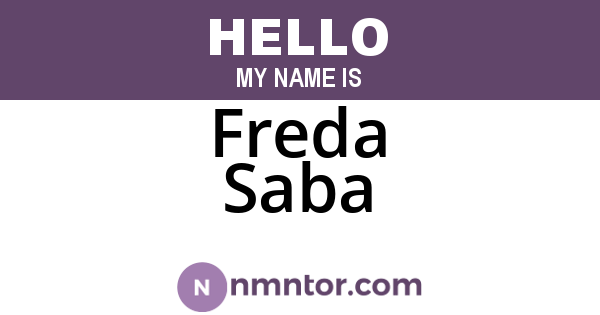 Freda Saba