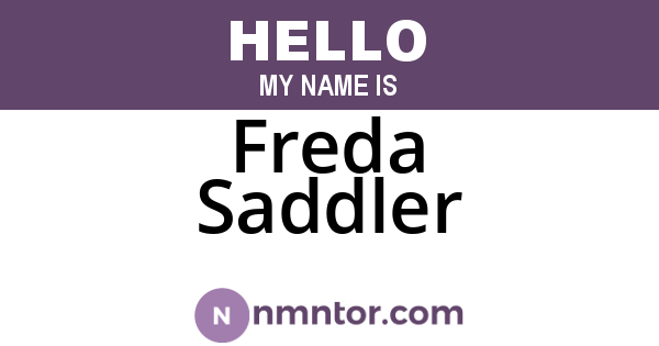 Freda Saddler