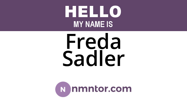Freda Sadler