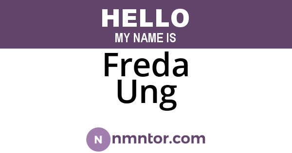 Freda Ung