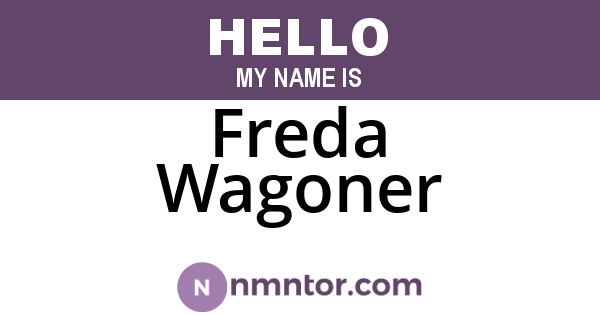 Freda Wagoner
