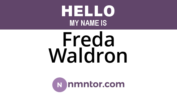 Freda Waldron