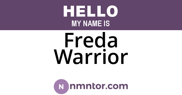 Freda Warrior