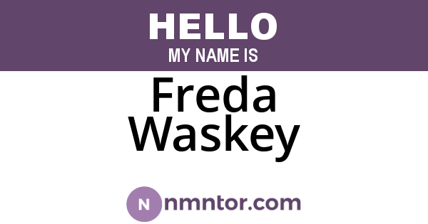 Freda Waskey