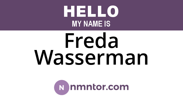 Freda Wasserman